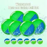 INPODAK Toss and Catch Ball Set Garden Games for Kids 3-8 6 Balls 6 Paddles view 4
