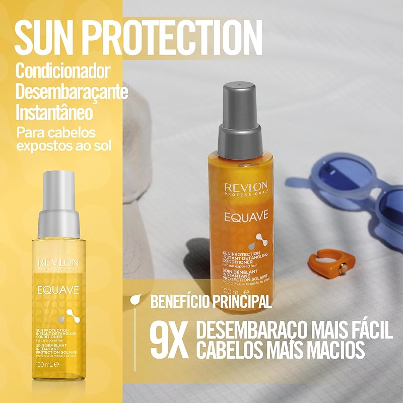 Equave - Soin Démêlant Cheveux - Soin pour les Cheveux Instantané sans Rinçage - Soin Cheveux Bi-Phase - Protection Solaire - Revitalise les Cheveux Secs