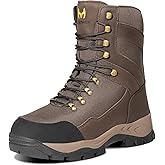 Hunthor Hunting Boots for Men, Leather with EVA Midsole, Insulated Waterproof Hiking Next Camo G2 Outdoor Boots, Lightweight and Breathable Shoes for Outdoor Activities (Size, 7-14)