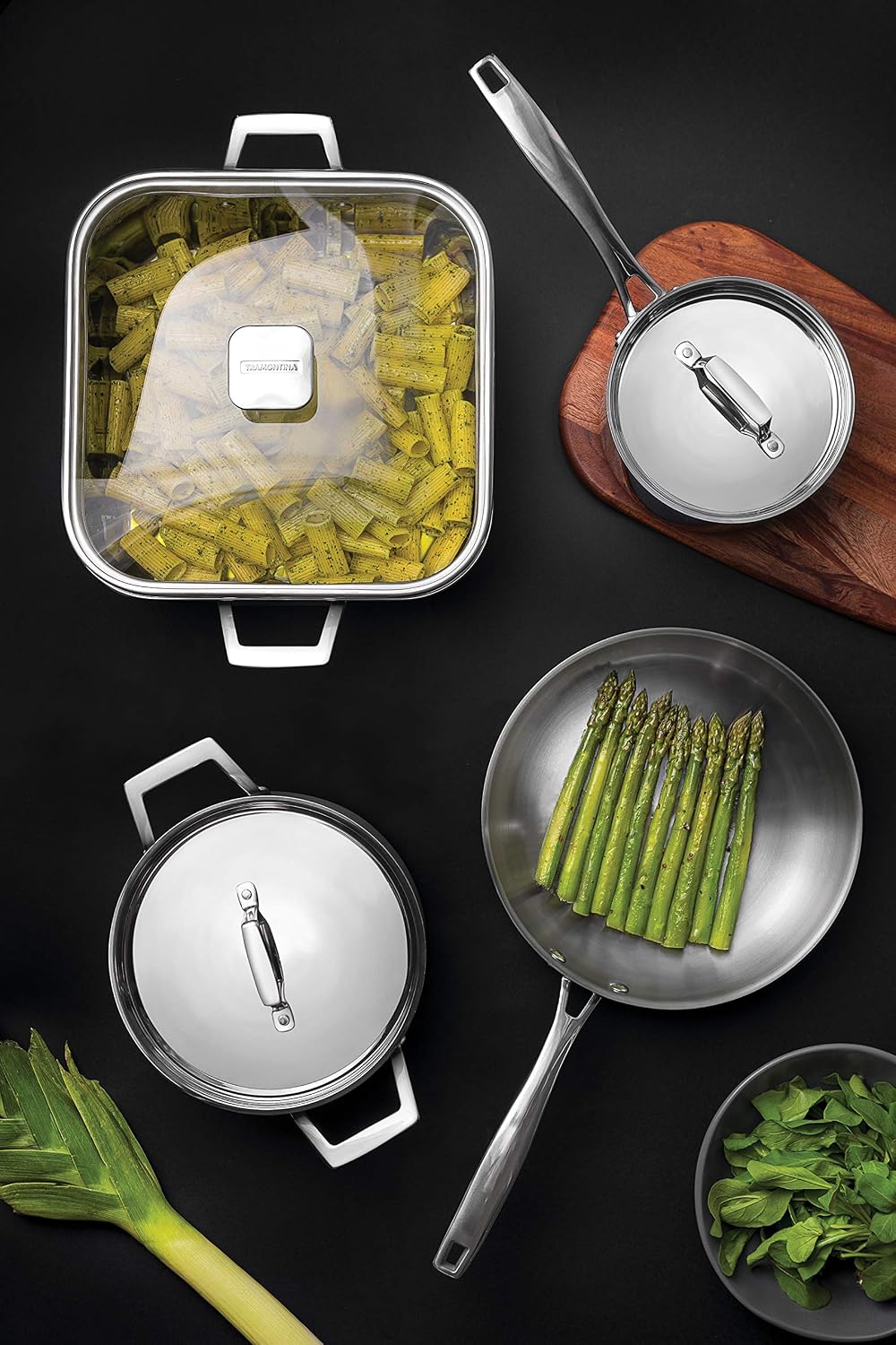 Tramontina Grano Frying Pan 3-Ply Stainless Steel for Induction Electric, Gas and Ceramic Glass Hobs, Cookware, Kitchen - Image 4