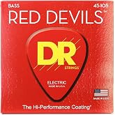 DR Strings Red Devils Electric Bass Guitar Strings - .045-.105 Medium