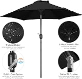 Yaheetech Garden Parasol 2.3M Patio Umbrella with 6 Ribs Black view 3