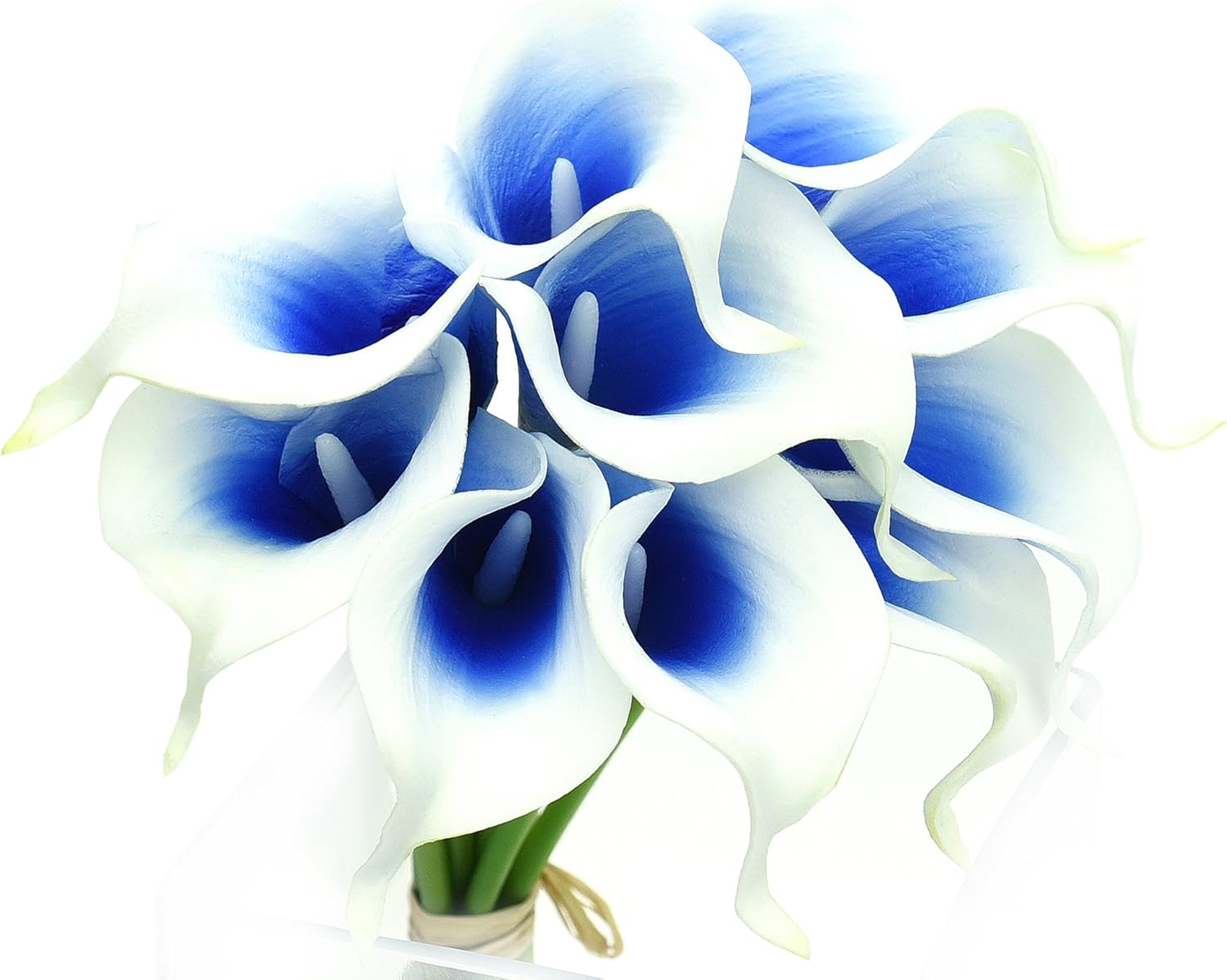 FiveSeasonStuff 10 Stems Real Touch Calla Lilies Artificial Flower Bouquet in Gift Box, Perfect for Wedding Bridal, Party