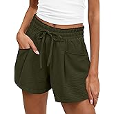 ANRABESS Shorts for Women Summer Casual High Waist Drawstring Comfy Dressy Lounge 2026 Beach Vacation Shorts with Pockets