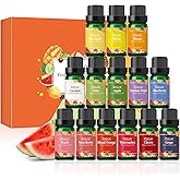 Fruity Fragrance Oils Set, ESSLUX 14 Premium Fruit Scented Oils for Diffuser, Soap Candle Making Scents, Coconut, Peach, Watermelon, Pineapple and More, Aromatherapy Essential Oils Gift Set for Home