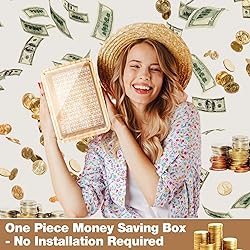 Homgaty Wooden Money Box Money Bank, Clear