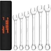 HORUSDY Large Wrench Set with Rolling Pouch | Metric | 6-Piece | 23mm, 24mm, 26mm, 27mm, 30mm, 32mm | 12 Point | Chrome Vanadium Steel