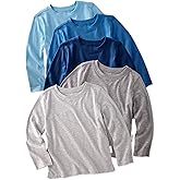 Butterblu London 5-Pack Long Sleeve T-Shirts 100% Organic Cotton for Baby, Toddler, Girls & Boys