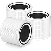 PETOX Core 200S Replacement Filter Compatible with LEVOIT Core 200S and Core 200S-P Smart WiFi Air Purifier, 3-in-1 H13 True HEPA Activated Carbon Filter, Core 200S-RF, White, 3 Pack