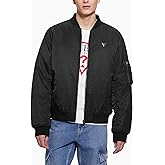 GUESS mens John Bomber Hooded Jacket