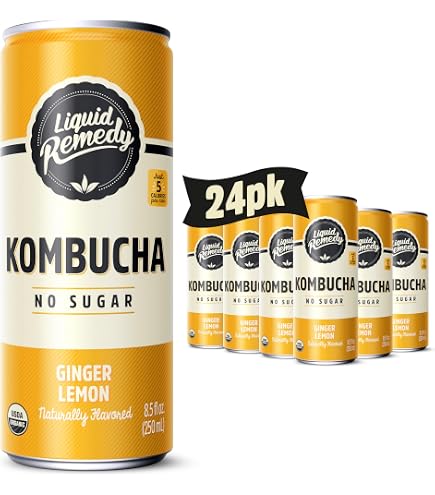 Amazon.com: Liquid Remedy Kombucha Sugar Free Organic Drink, Low