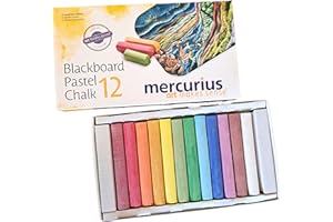 Mercurius art makes sense Blackboard Chalk 12 Assorted Colors (Pack of 12)