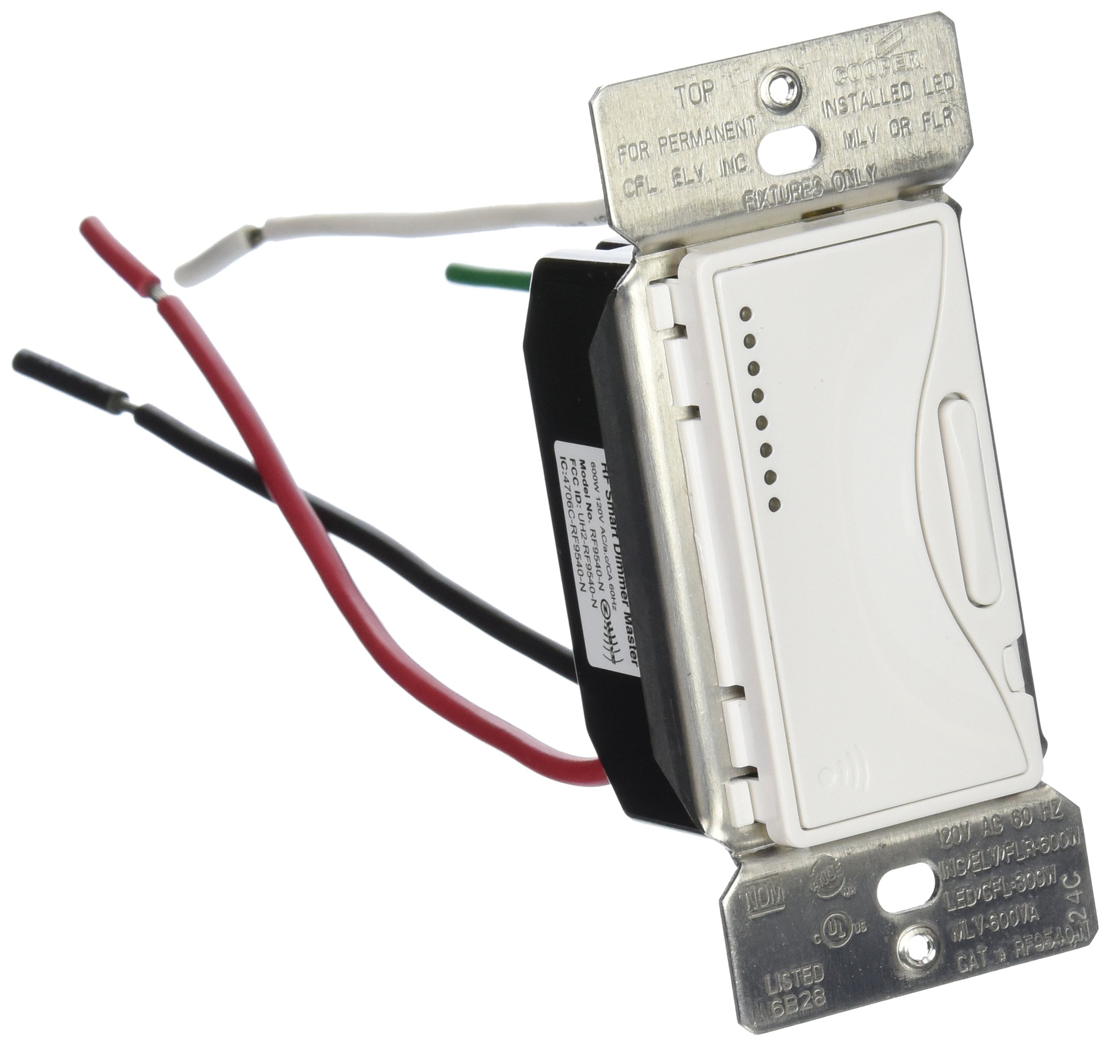 Eaton RF9540NAW ASPIRE SinglePole MultiLocation Master Dimmer Light