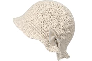 ZLYC Women Winter Crochet Bucket Hat Handmade Cotton Knit Cloche Bowler Hats