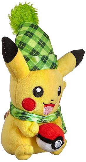 TOMY T19376D Plüschtiere | Pikachu als Kuscheltier ca. 20cm Kinder ab 3 Jahre | Spielzeug Pokémon Sonne und Mond