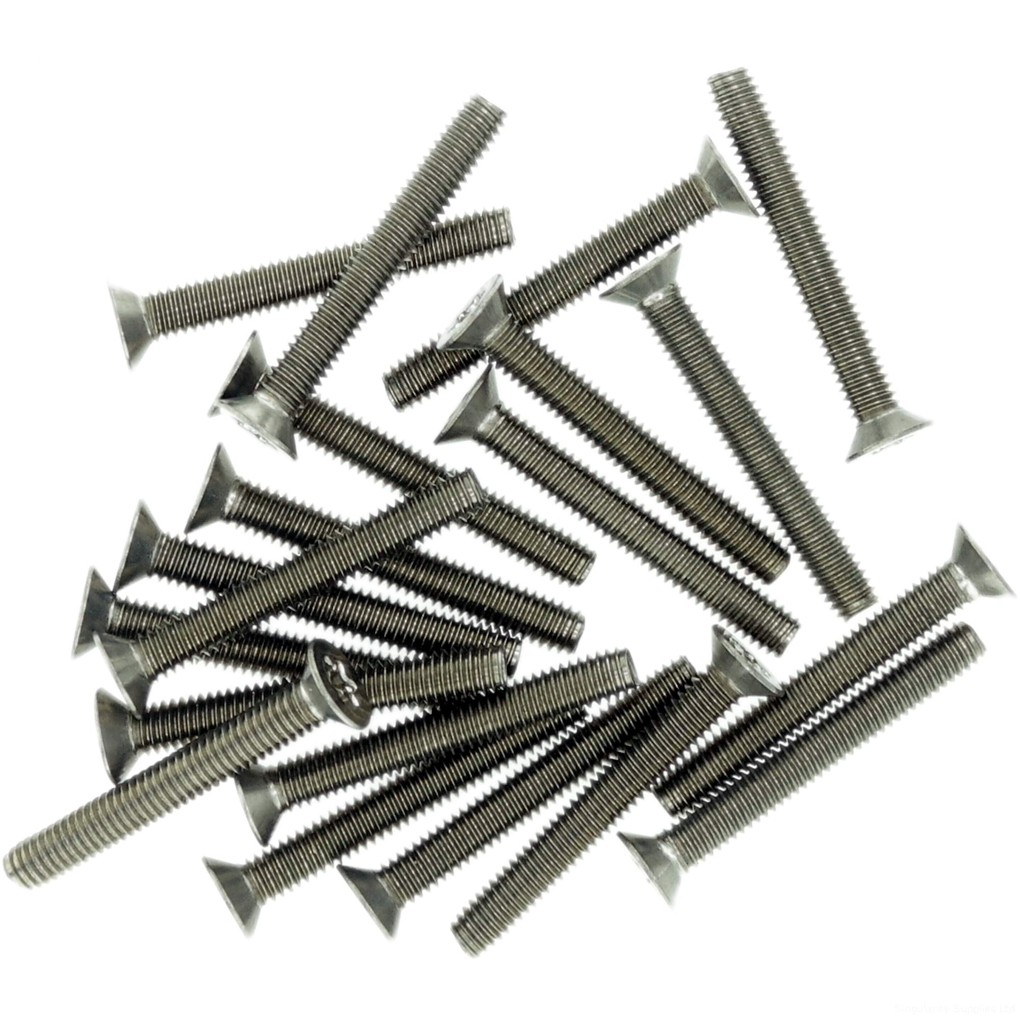 M3 (3mm x 16mm) TX Socket Countersunk Thread Rolling Screw - Stainless Steel (A2) (Pack of 20)