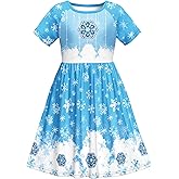 LQSZ Girls Nightgowns Princess Pajamas 3-10 Years Nightdress for Toddler Kids Sleepwear Short Sleeves Night Dress