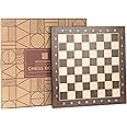Woodronic 16" Chess Board, Cassia Siamea and Maple Wooden Tournament Chessboard with 1.6" Squares, Ideal Gifts for Professional Chess Players