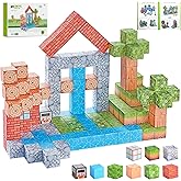 gearvibe 119pcs Magnetic Blocks, 0.8in Magnetic Building Blocks, Magnet Tiles with Adventure World Blocks, Magnetic Toys for Boys & Girls Age 3 4 5 6 7 8 9 10 Festival Birthday Gifts