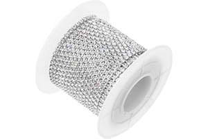 Mr. Pen- Crystal Rhinestone Close Chain, 1 Roll 11 Yard, 2mm, Silver for Jewelry and Crafts, Crystal Trim