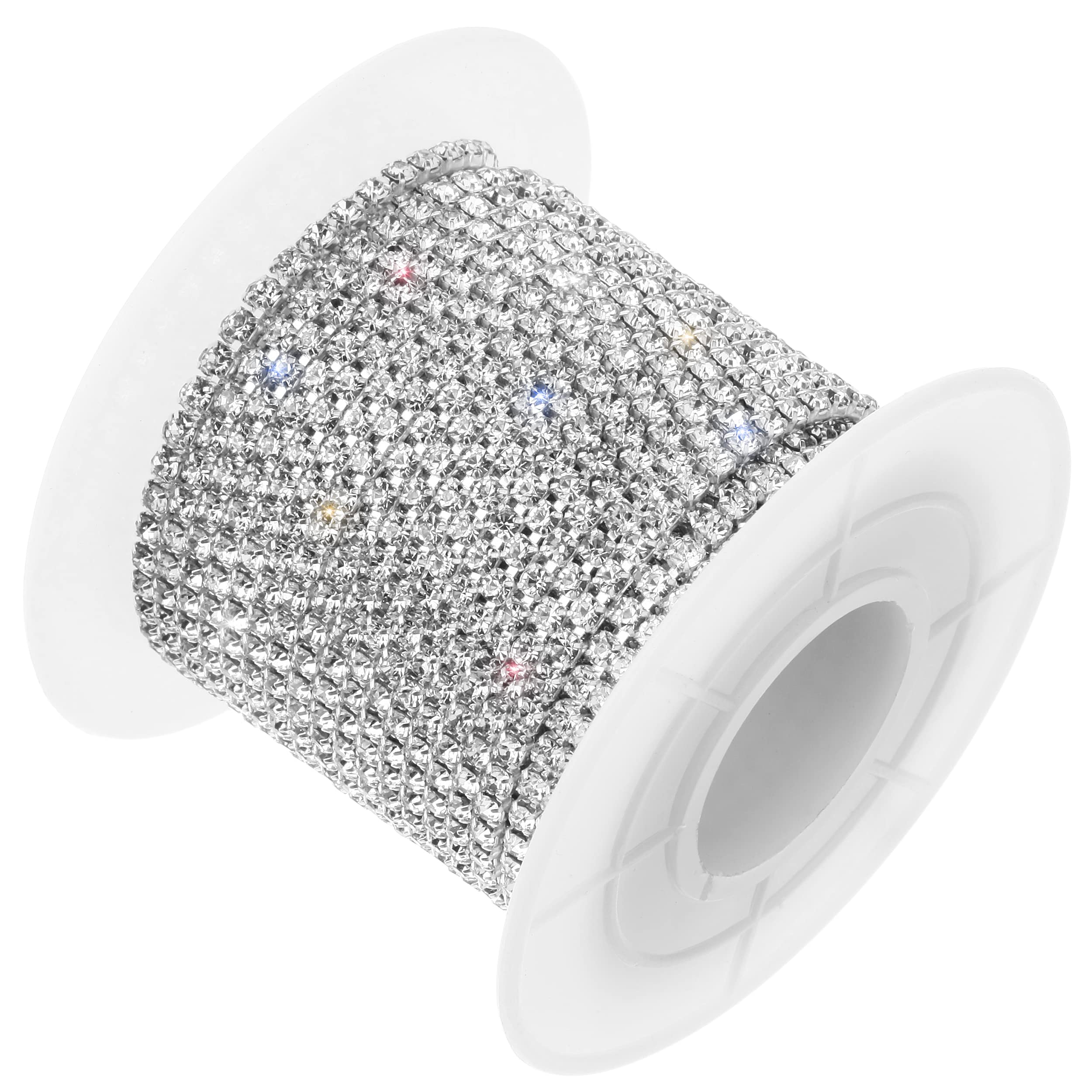 Mr. Pen- Crystal Rhinestone Close Chain, 1 Roll 11 Yard, 2mm, Silver for Jewelry and Crafts, Crystal Trim