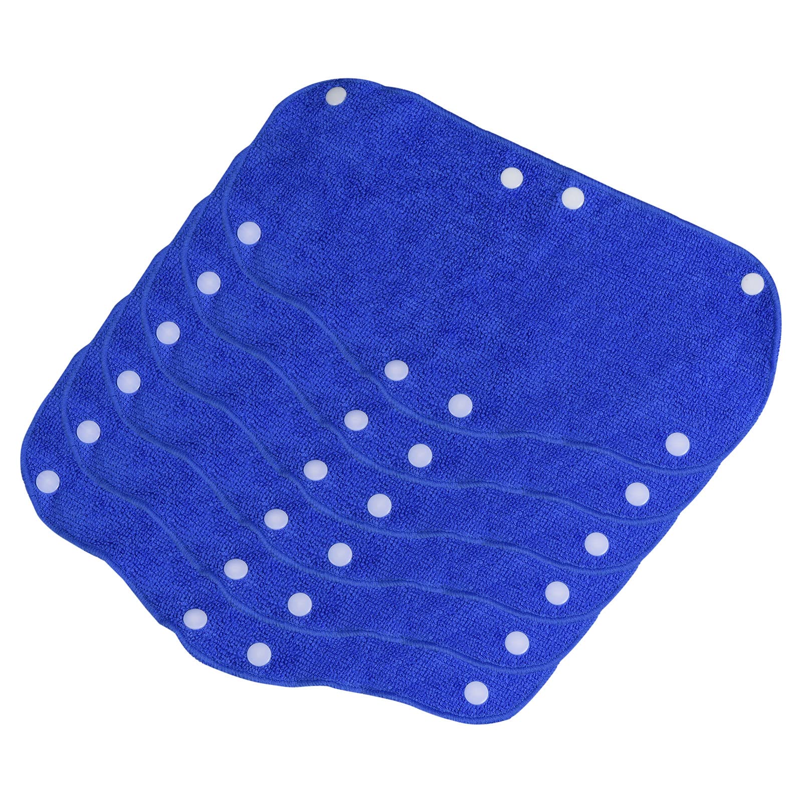 PATIKIL Hard Hat Sweat Band, 6 Pack Cotton Hard Hat Liner Sweatband Washable with Snap Button for Safety Helmet, Blue