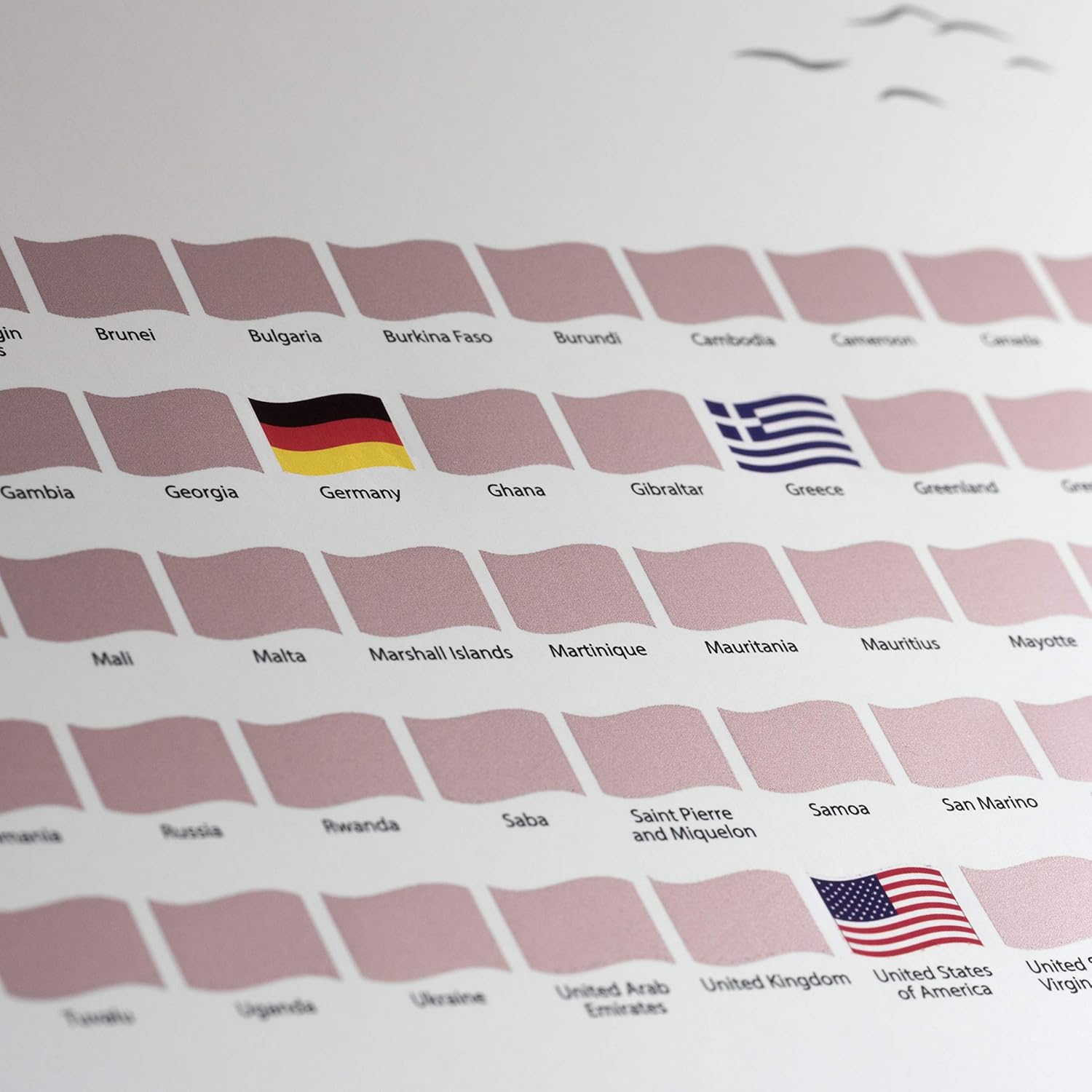 Envami Scratch Off World Map, Premium Rose Gold, Gift for Travellers, Made in Germany - Image 4