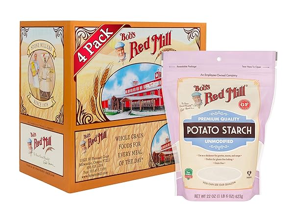 BOB’S RED MILL POTATO STARCH, 22OZ (PACK OF 4) – NON GMO, VEGAN, KOSHER