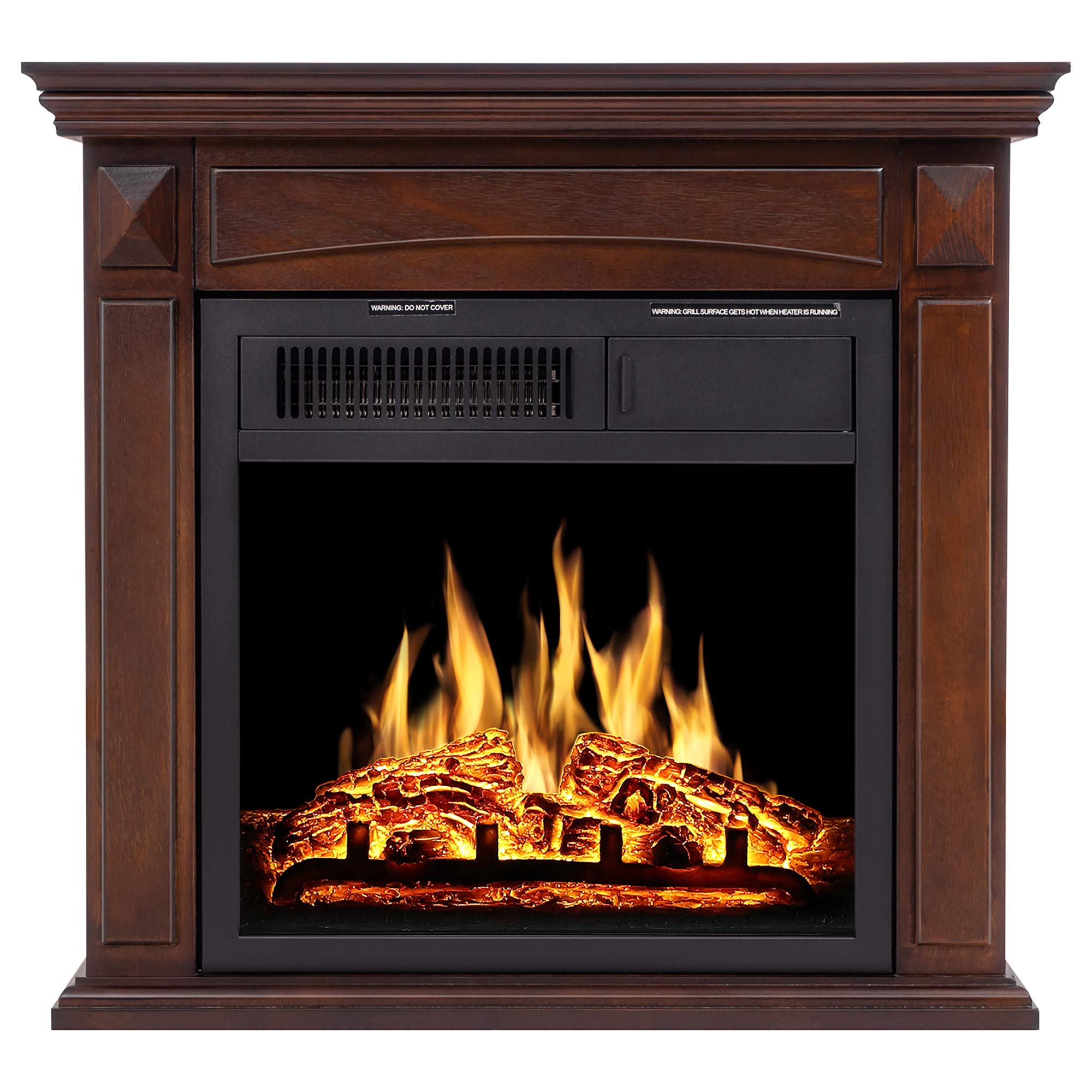 Jamfly Electric Fireplace Mantel Package Wood Surround Firebox Freestanding Corner Fireplace Infrared Quartz Heater Adjustable Led Flame W Logs Remote Control 750w 1500w Brown Buy Online In Cambodia At Cambodia Desertcart Com Productid 145329360