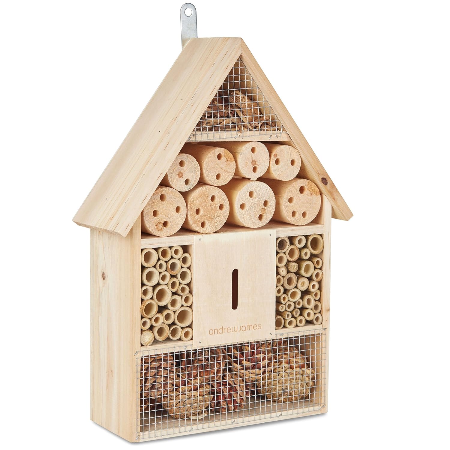 Andrew James Wooden Bug Hotel Insect And Bee House For The Garden