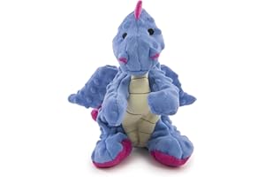 goDog Bubble Plush Dragons Squeaky Dog Toy, Chew Guard Technology - Periwinkle, Large