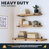 DIY Doctor Heavy Duty Scaffold Board Shelf Brackets Set of 4 23.5cm Black view 2