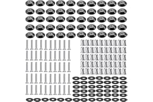 RVCAZON Washer Fender Bolts 50 Sets Anodized Aluminum 6061 M6x20 CNC Finishing Engine Bay Dress Up Widebody Fender Flares Hardware Fastener Kit