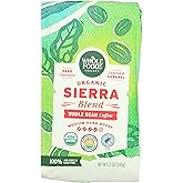 Whole Foods Market, Organic Sierra Blend Whole Bean Coffee, Medium-Dark Roast, Dark Chocolate &amp; Caramel, 12 Ounce