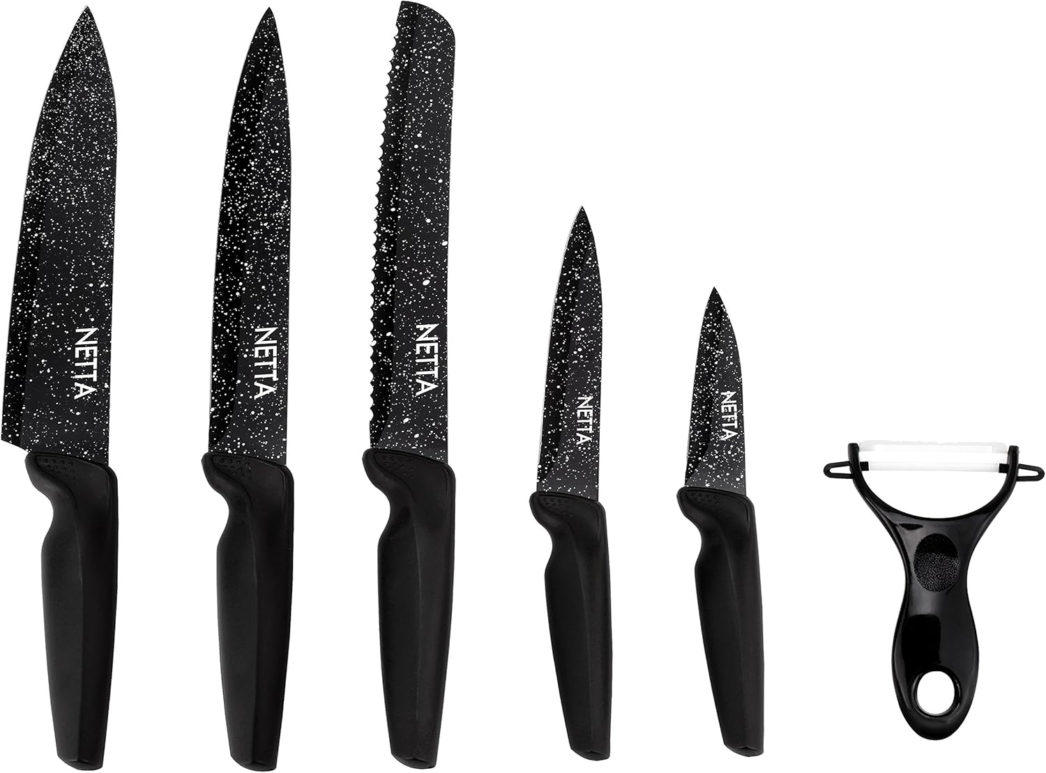 NETTA Premium 6-teiliges Küchenmesser Set mit stilvollen, einzigartigen