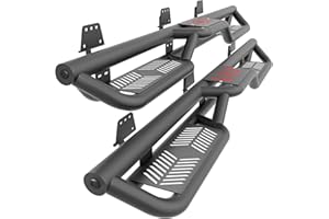 YZONA Running Boards Side Steps Compatible with 2019-2026 Dodge Ram 1500 Crew Cab New Body Design, Bolt-on Nerf Bar Step Bars, Heavy-Duty Steel Two Stairs Design (Black)