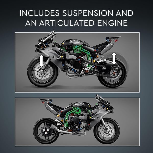LEGO TECHNIC KAWASAKI NINJA H2R MOTORCYCLE TOY – BUILDING TOYS FOR KIDS, BOYS & GIRLS, AGES 10+ – KICKSTAND FOR DISPLAY – MODEL KIT BIRTHDAY GIFT – 42170