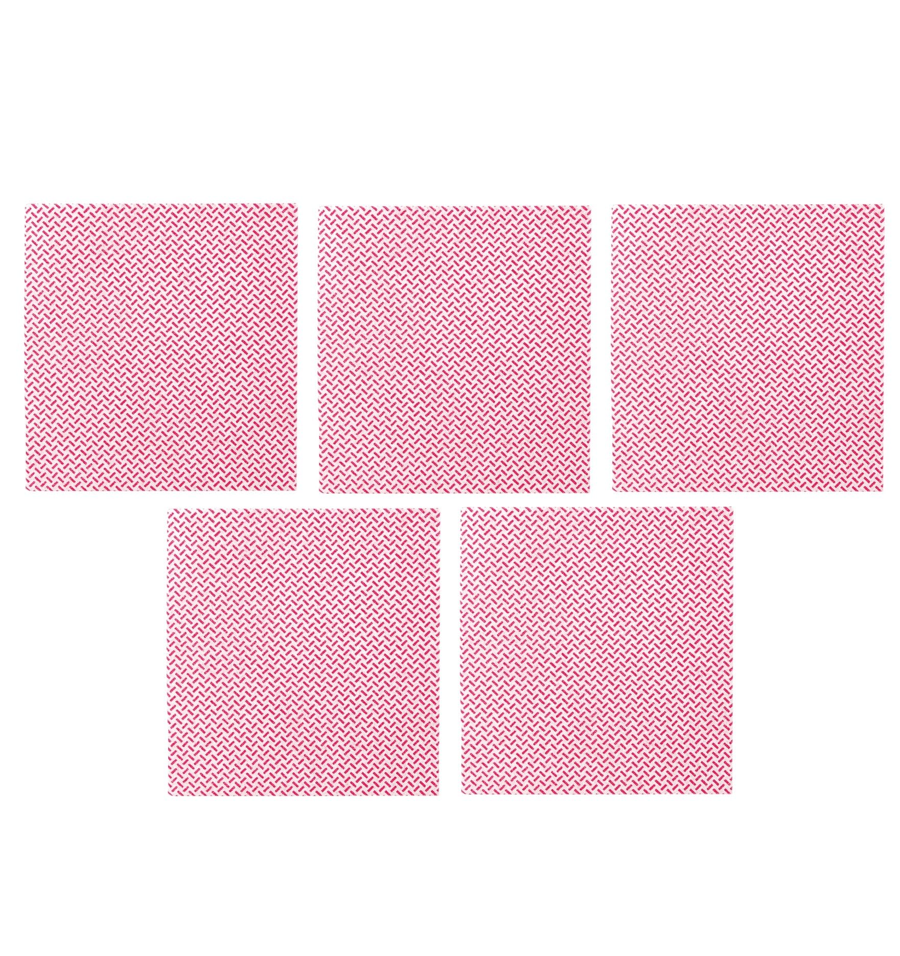 2Work Heavy Duty Non-Woven Cloth 380x400mm Red (Pack of 5) 2W08162