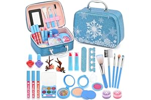 ACGASK Real Washable Makeup Kit for Girls - Non-Toxic Kids Play Make Up Set Toy for Toddlers Children, Princess Toys Birthday & Christmas Gift ideas for Ages 5 6 7 8 9 10 11 12 Year Old Girls