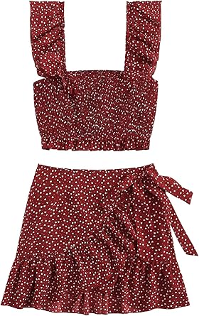 wrap skirt and top