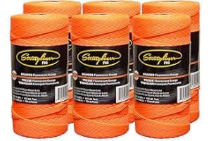 Stringliner Mason Line Replacement Roll Contractor Pack 1,000' - Orange (Pack of 6) - SL35759CPK