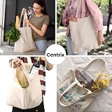 CENTRIX Natural Cotton Reusable Grocery Bag 15 x 16 5.5 oz Tote view 7