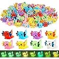 32 pcs Luminous Mini Resin Axolotl 8 Colors Glow in The Dark Tiny Small Little Resin Axolot to Hide Plastic Animal Figures for Garden Micro Landscape Aquarium Potted DIY Miniature Dollhouse Decor