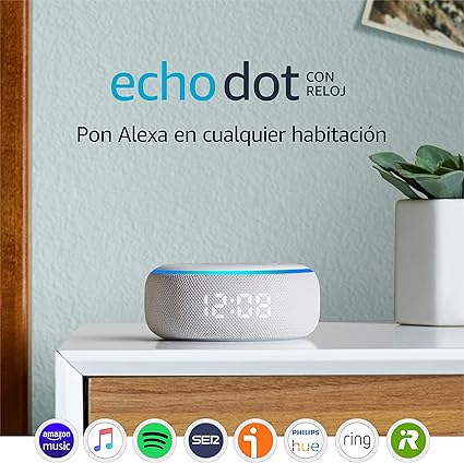 Echo dot 3 con reloj Echo dot 3 con reloj