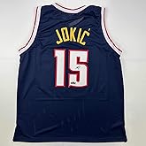 Facsimile Autographed Nikola Jokic Denver Blue Reprint Laser Auto Basketball Jersey Size Men's XL