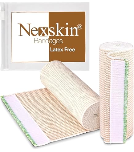 Premium Elastic Bandage Wrap – 2pk 18 Extra Clips – 6 In X 15ft – Wide Compression Bandage Wrap - Waist, Thigh, Knee, Lymphedema, Body Wrap