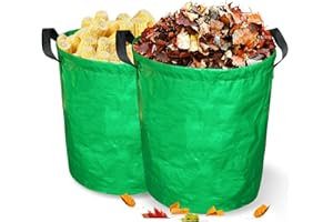 STARPYNG-Professional leaf bag -26 gallon lawn garden bag (D18, H22 inch) with four handles - Reusable Yard Waste Bags, Lawn Pool Garden Waste Bag, Gardening Bags, Leaf Bag Lawn Bags (2,Green)