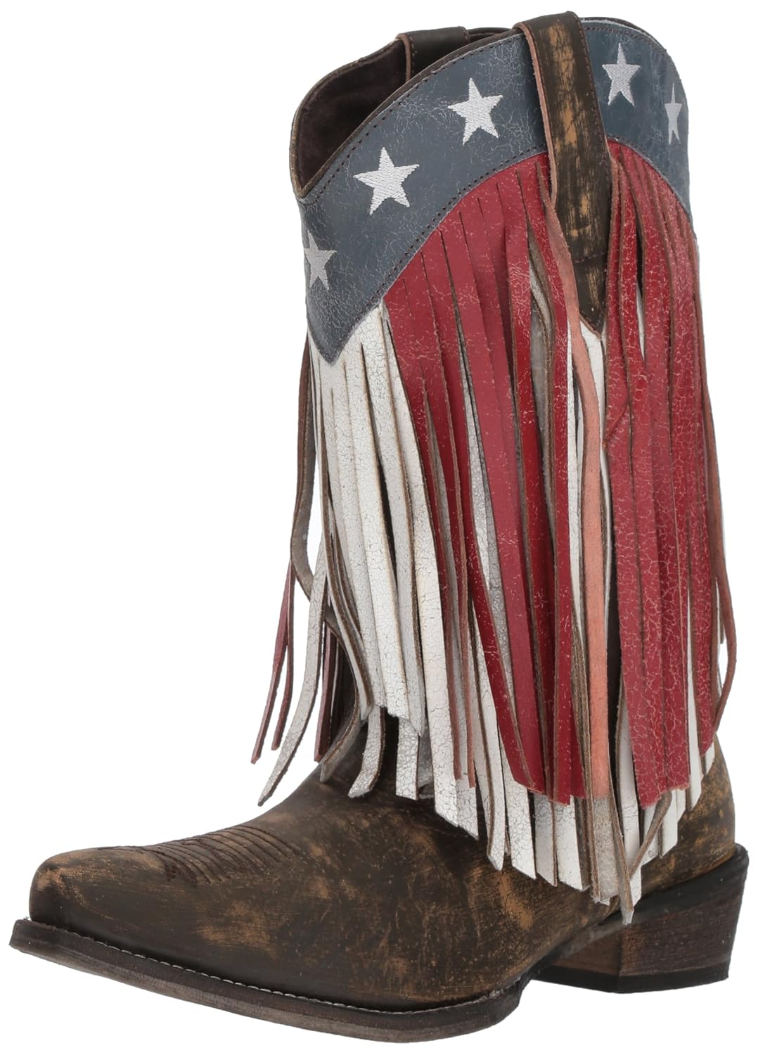 red fringe cowboy boots