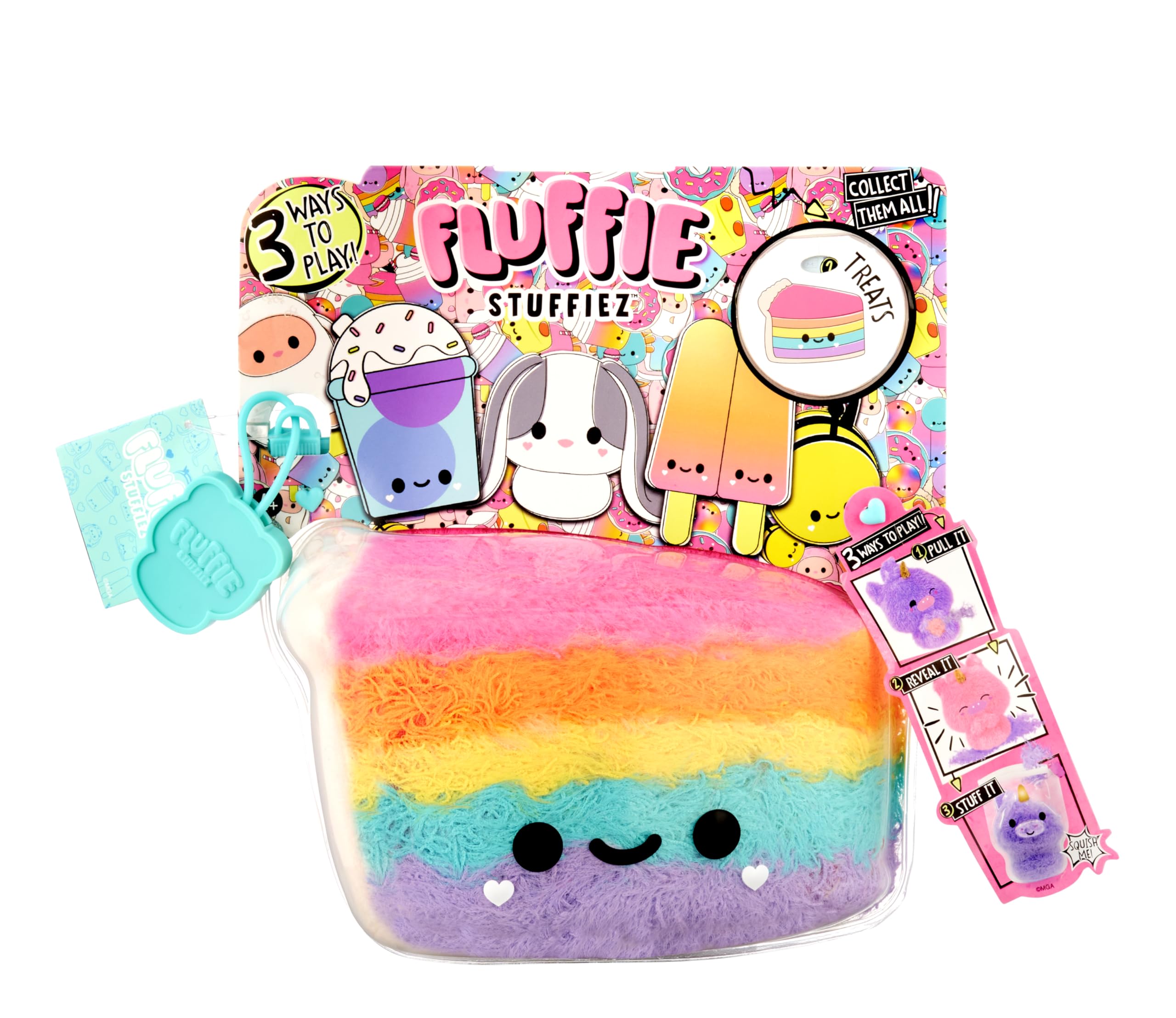 Fluffie Stuffiez Small Collectible Plush - Cake - Surprise Reveal Unboxing -Huggable Ultra Fluff DIY Plush from the Treats Family - Tactile Play and Fidget - For Kids Ages 4+ — image 1
