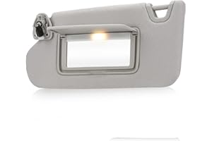 HKPARTS Left Driver Side Sun Visor SunVisor with Light for Nissan Altima 2013 2014 2015 2016 2017 2018 Without Sunroof 96401-3TA2A (Gray)